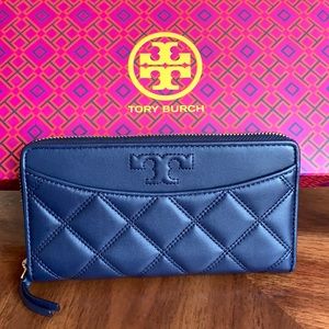Tory Burch Savannah Zip Continental Wallet Navy